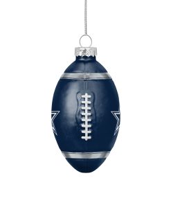 Dallas Cowboys Blown Glass Team Ball Ornament