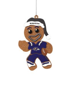 Baltimore Ravens Gingerbread Man in Uniform Ornament