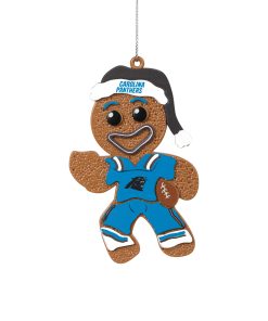 Carolina Panthers Gingerbread Man in Uniform Ornament
