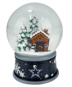 Dallas Cowboys Gingerbread House Snow Globe