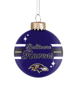 Baltimore Ravens 2025 Glass Ball Ornament