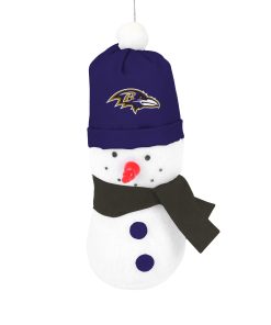 Baltimore Ravens 3.5 Plush Snowman Ornament