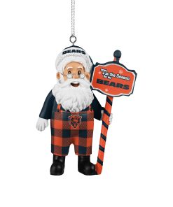 Chicago Bears Santa Overalls Ornament