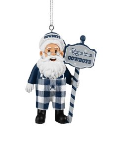 Dallas Cowboys Santa Overalls Ornament