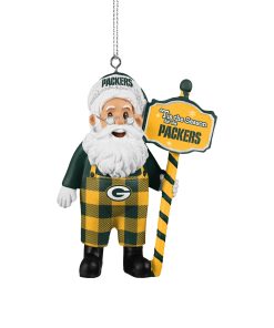 Green Bay Packers Santa Overalls Ornament