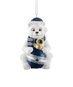 Dallas Cowboys Sitting Polar Bear Ornament