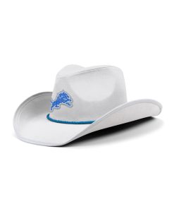 Detroit Lions Rhinestone Cowboys Hat - White