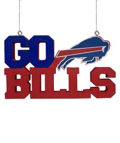 Buffalo Bills Wooden Slogan Cut Out Ornament