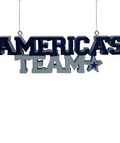 Dallas Cowboys Wooden Slogan Cut Out Ornament