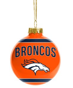 Denver Broncos Glass Ball Ornament