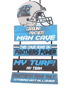 Carolina Panthers Helmet Man Cave Dangle Sign