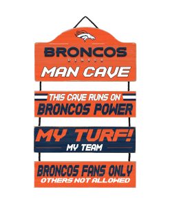 Denver Broncos Man Cave Dangle Sign