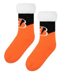 Cincinnati Bengals Colorblock Footy Slipper Socks