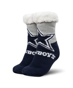 Dallas Cowboys Colorblock Footy Slipper Socks