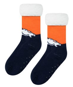 Denver Broncos Colorblock Footy Slipper Socks