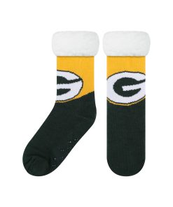 Green Bay Packers Colorblock Footy Slipper Socks