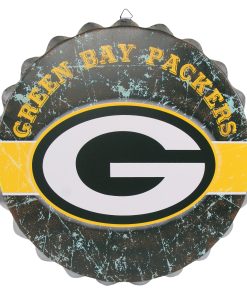 Green Bay Packers Metal Distressed Bottle Cap Sign