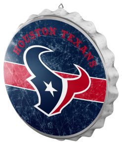 Houston Texans Metal Distressed Bottle Cap Sign