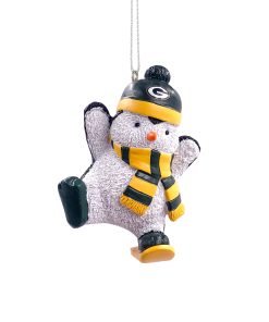 Green Bay Packers Penguin Snowboarding Ornament