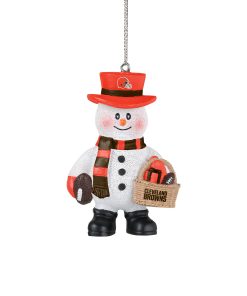 Cleveland Browns Snowman Basket Ornament