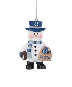 Indianapolis Colts Snowman Basket Ornament