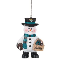 Jacksonville Jaguars Snowman Basket Ornament