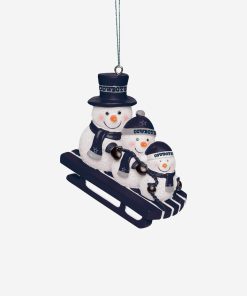Dallas Cowboys Snowmen Sledding Ornament
