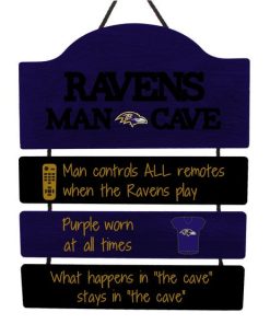 Baltimore Ravens Wooden Man Cave Sign