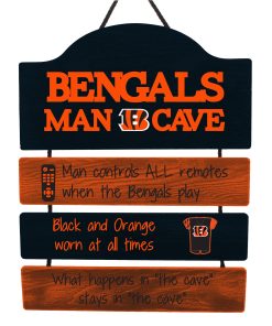 Cincinnati Bengals Wooden Man Cave Sign