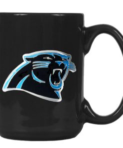 Carolina Panthers 15oz. Metal Emblem Logo Ceramic Mug
