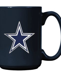 Dallas Cowboys 15oz. Metal Emblem Logo Ceramic Mug