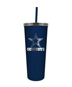 Dallas Cowboys 24oz. Skinny Tumbler with Straw
