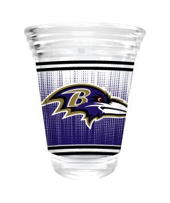 Baltimore Ravens 2oz. Round Party Shot Glass