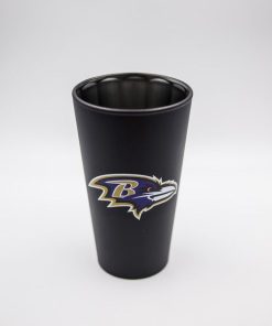 Baltimore Ravens Black Matte/Chrome Pint