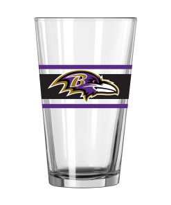 Baltimore Ravens 16oz. Stripe Pint Glass