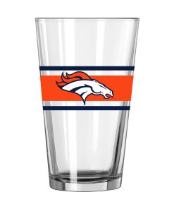 Denver Broncos 16oz. Stripe Pint Glass