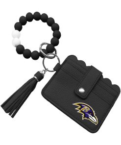 Baltimore Ravens Beaded Bracelet Wallet with Tassel