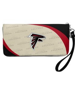 Atlanta Falcons Curved Zip Organizer Wallet