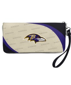 Baltimore Ravens Curved Zip Organizer Wallet