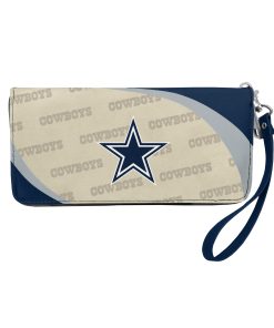 Dallas Cowboys Curved Zip Organizer Wallet