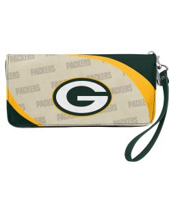 Green Bay Packers Curved Zip Organizer Wallet