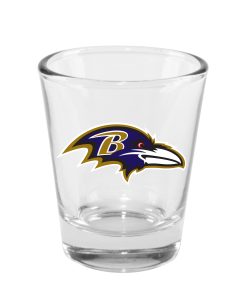 Baltimore Ravens 2oz. Clear Logo Shot Glass