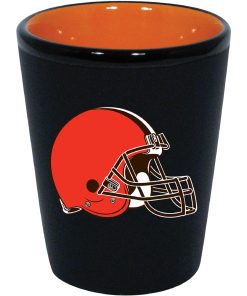 Cleveland Browns 2oz. Matte Black/Inner Color Shot