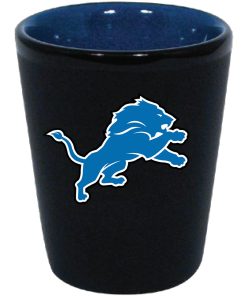Detroit Lions 2oz. Matte Black/Inner Color Shot