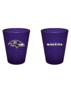 Baltimore Ravens 2oz Team Color Frosted Shot Glass