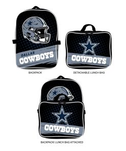 Dallas Cowboys Youth Backpack Lunch Bag Combo