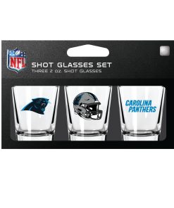 Carolina Panthers 3pc Shot Glass Set