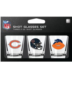 Chicago Bears 3pc Shot Glass Set