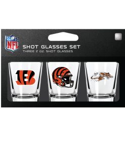 Cincinnati Bengals 3pc Shot Glass Set