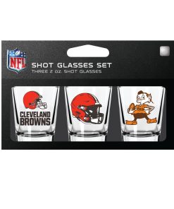 Cleveland Browns 3pc Shot Glass Set